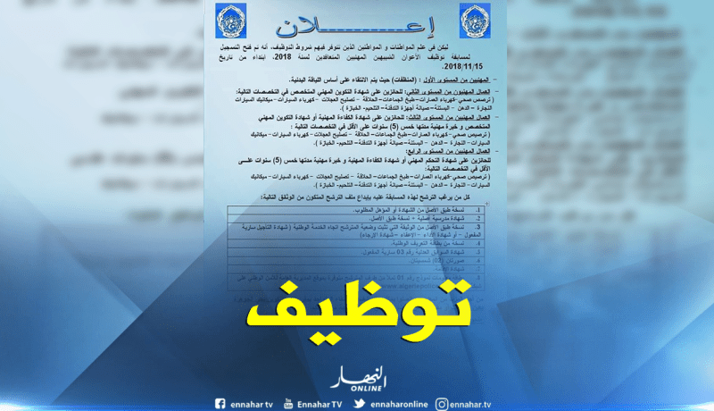 الأمن الوطني يفتح أبواب التوظيف للأعوان الشبيهين المهنيين