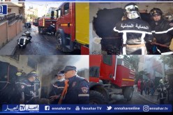 العاصمة: حريق بمستودع لتخزين مواد التجميل في بئر خادم