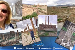 بالصور… زوجة السفير الأمريكي بالجزائر تزور المعلم الأثري تيمقاد بباتنة