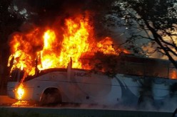 26 جريحا تونسيا في حريق بحافلة بأم الطبول بالطارف