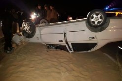 بالصور.. مركبة تدهس شاب وتتسبب في حادث مرور تسلسلي في الوادي