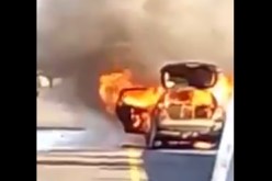 حريق يلتهم سيارة بأكملها في برج بوعريريج