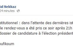 رشيد نكاز يودع ملف ترشحه لرئاسة الجزائر اليوم على الساعة الـ9 مساءا