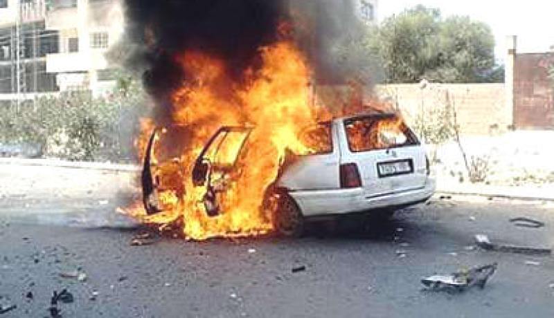 احتراق سيارة  على مستوى الطريق الرابط بين الرويبة والرغاية دون تعرض سائقها لأي إصابة