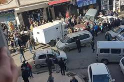 بالصور.. حادث مرور بين شاحنة لنقل الاموال و3 سيارات بوادي قريش بالعاصمة