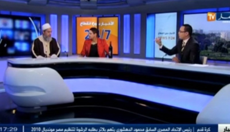 بالفيديو الشيخ شمس الدين يقصف ممثلة الشركة الإسبانية لبيع الخمور الحلال
