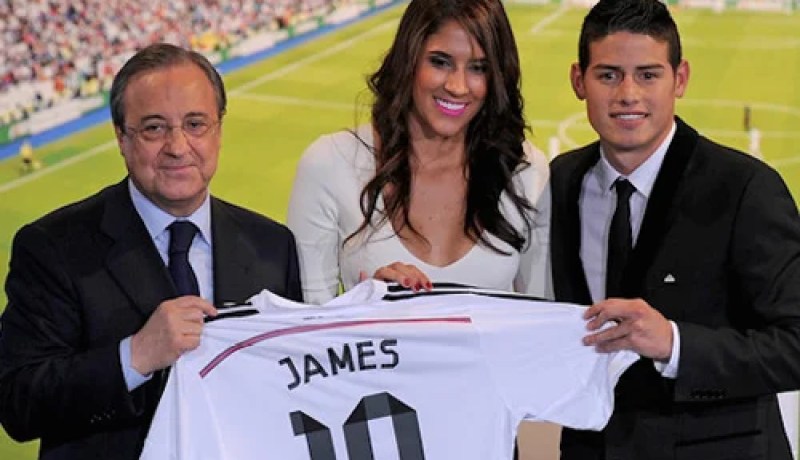 زوجة رودريجيز تنضم لريال مدريد