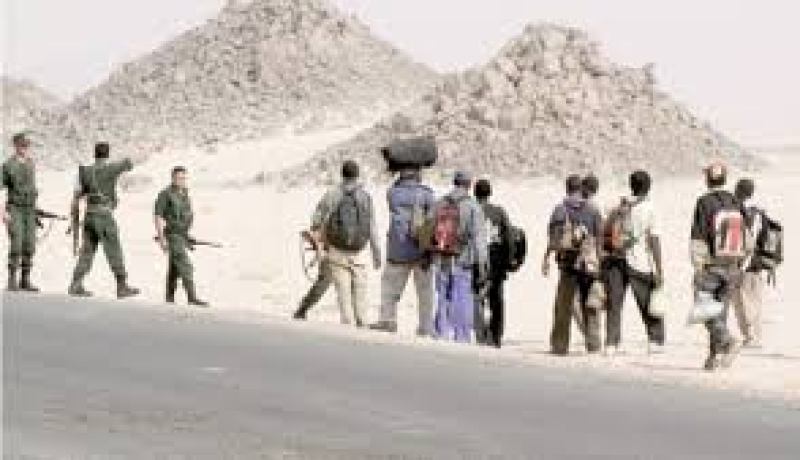 توقيف تسعة مهاجرين غير شرعيين في تين الكوم الحدودية قرب جانت