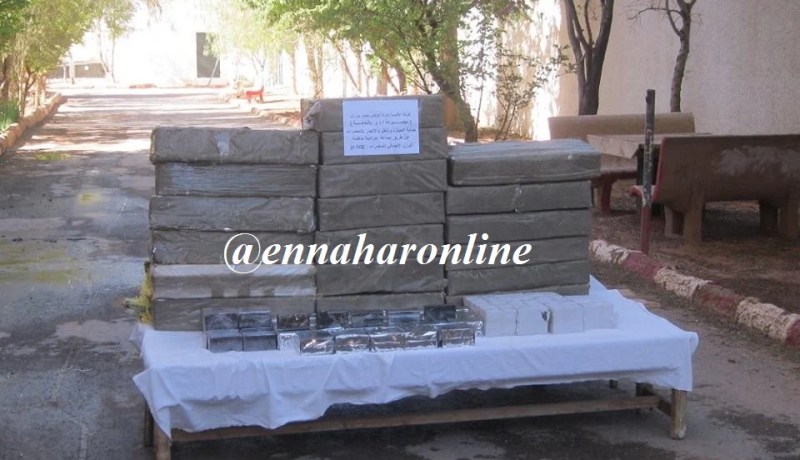 حجز أكثر من قنطار من الكيف وتفكيك شبكة مخدرات دولية في تلمسان