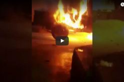 بالفيديو.. إحتراق هدية عريس سعودي في حفل زفافه