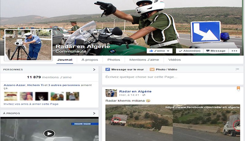 الفايسبوك لمحاربة رادار الشرطة والدرك