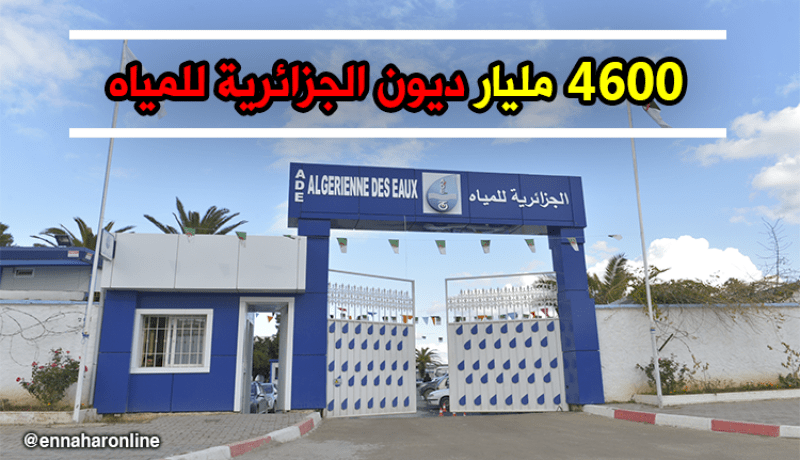 4600 مليار ديون المياه لدى المواطنين والمؤسسات
