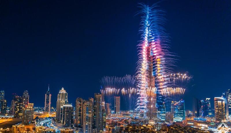 بالفيديو .. دبي تبهر العالم في احتفالات رأس السنة الميلادية 2019