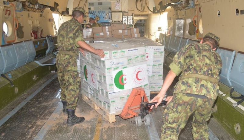 بالصور.. الجيش ينقل 101 طن من المساعدات الجزائرية إلى النيجر