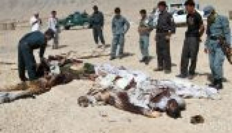 طالبان الافغانية تعدم بوحشية 5 اشخاص يعملون في قاعدة أجنبية