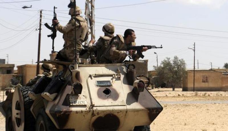 قوات الجيش المصري تقضي على 4 مسلحين برفح