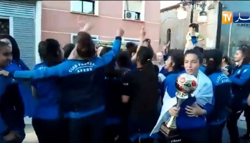 بالفيديو.. فتيات آقبو يحتفلن بالتتويج بكأس الجمهورية