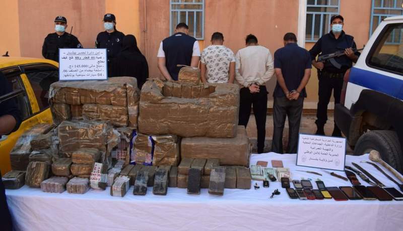 تفكيك شبكة مخدرات وحجز قرابة قنطارين من “الكيف” في بشار