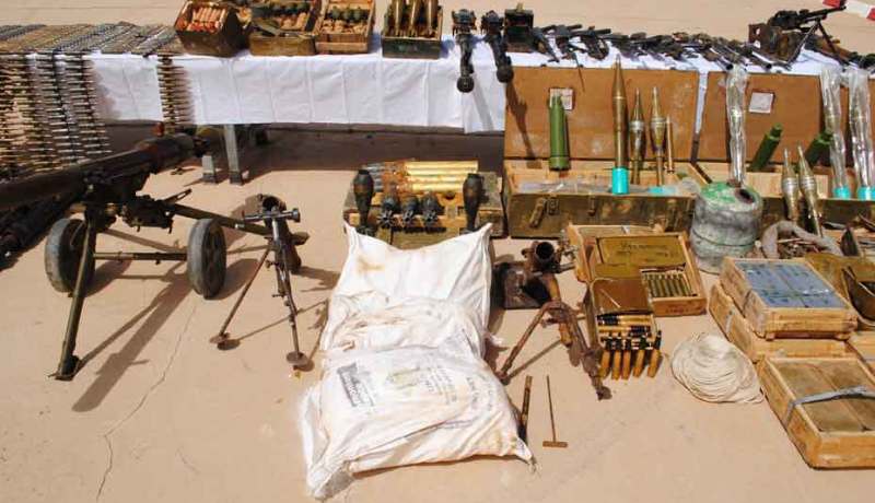 إحباط محاولة إدخال كمية من الاسلحة والمواد المتفجرة بجنوب البلاد