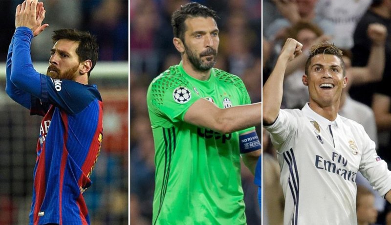 صراع بين رونالدو وبوفون وميسي لظفر بجائرة اليويفا