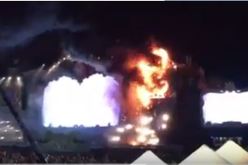 بالفيديو.. حريق مهول في منصة للموسيقى الالكترونية بإسبانيا