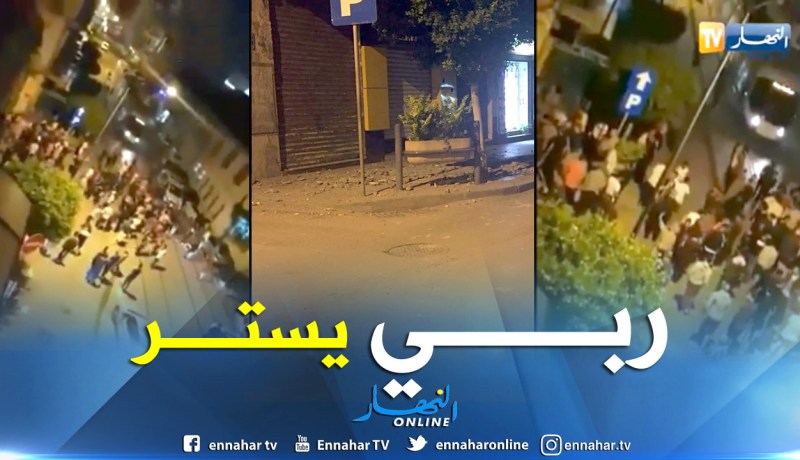 بالفيديو والصور.. إصابة كهل إثر سقوط شرفة عمارة بحسين داي في العاصمة