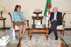 عبد القادر بن صالح يستقبل سفيرة سويسرا لدى الجزائر