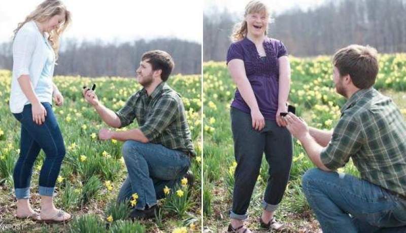 شاب يخطب فتاة وأختها المصابة بمتلازمة داون