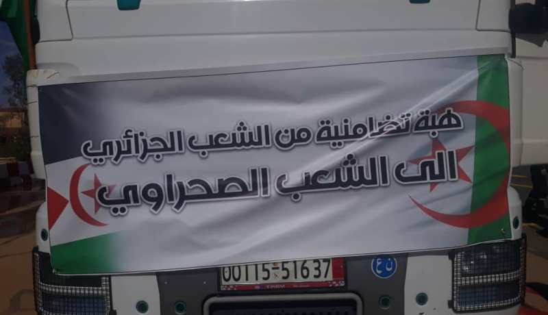 الهلال الأحمر الجزائري يسلم 154 طن من المساعدات للشعب الصحراوي