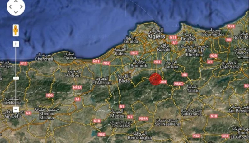 هزة أرضية بشدة 3.4 درجات على سلم ريشتر بالبليدة