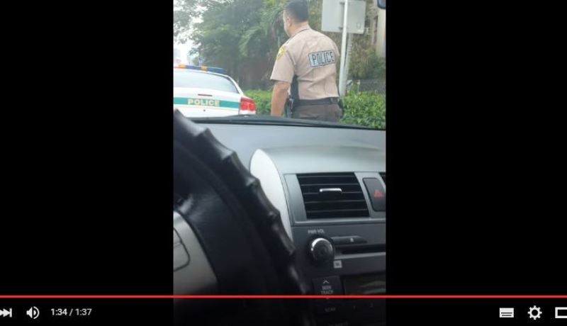بالفيديو… أمريكية تطارد سيارة شرطة وتوقف شرطيا بسبب السرعة
