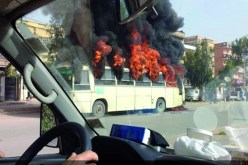 احتراق حافلة لنقل المسافريـن بدرڤانة في العاصمة