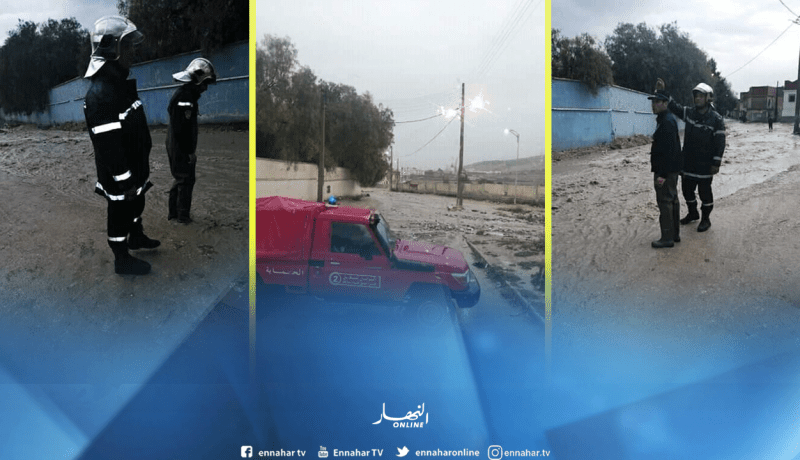 بالصور..الحماية المدنية في تبسة تتدخل بسبب التقلبات الجوية