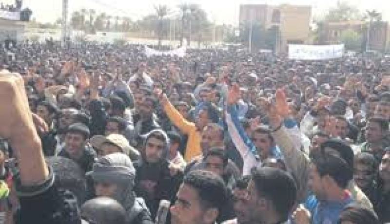 مسيرة شعبية بورقلة تضامنا مع الشعب الفلسطيني