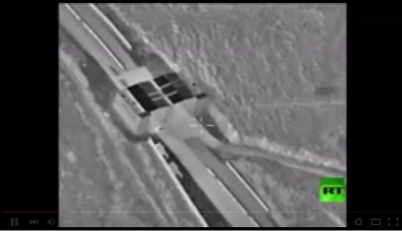 روسيا تنشر فيديو يظهر تهريب النفط من داعش في سوريا إلى تركيا