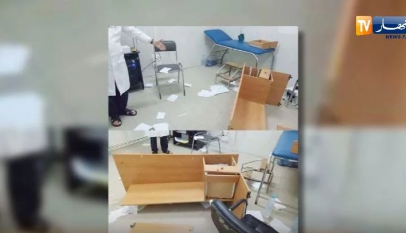 بالفيديو.. مريض يحطم قاعة العلاج بمستشفى القليعة