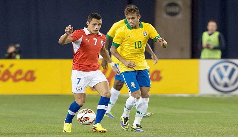 صراع الجيران.. البرازيل المتألقة والتشيلي المنضبطة