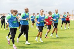 المنتخب الوطني يجرى آخر حصة تدريبية  بمشاركة كل اللاعبين