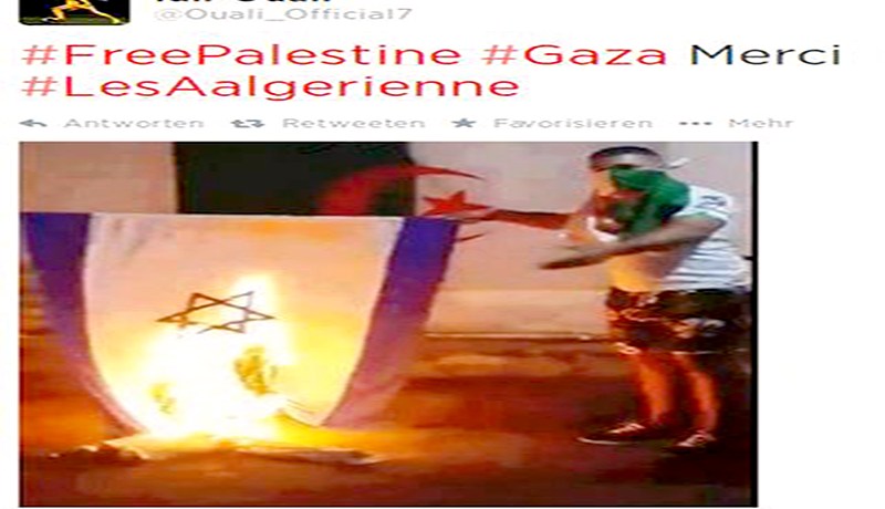 إيدير واعلي ينشر صورة حرق علم الصهاينة ويحدث ضجة في ألمانيا وإسرائيل