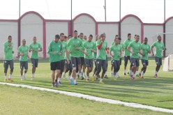 الخضر يجرون الحصة التدريبية الاخيرة بحضور جميع اللاعبين