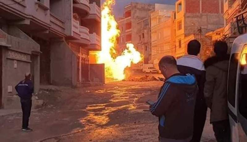 قسنطينة: إنفجار الأنبوب الرئيسي الموزع للغاز بعاصمة الولاية