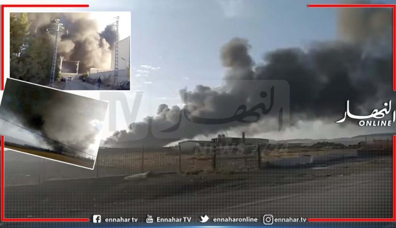 بالفيديو: حريق مهول بأحد مخازن مصنع ميديا لصناعة المكيفات في برج بوعريريج