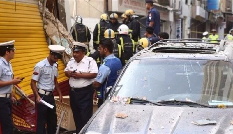انهيار مطعم بعد انفجار في البحرين