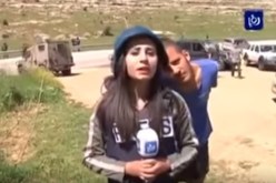 شاهد .. فلسطينية تلقن إسرائيليا درسا بعدما ضايقها على الهواء
