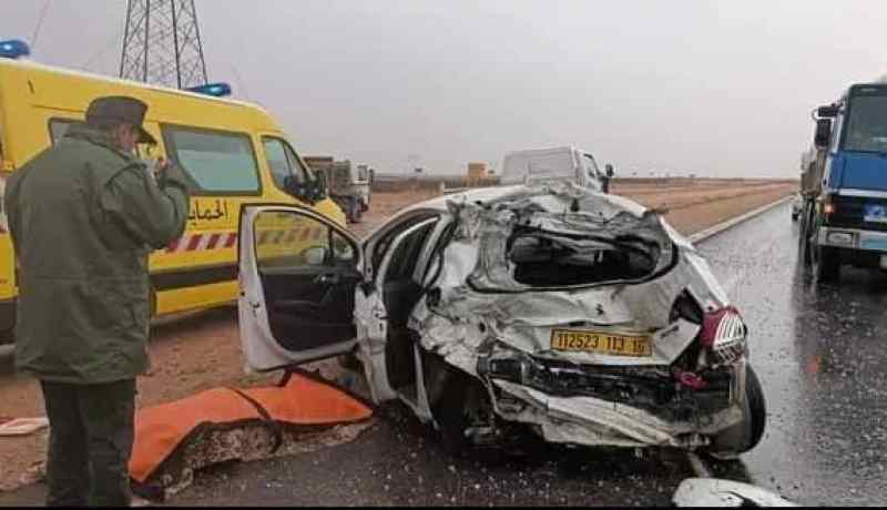 الجلفة: وفاة أربعيني في اصطدام سيارة بشاحنة بعين الإبل