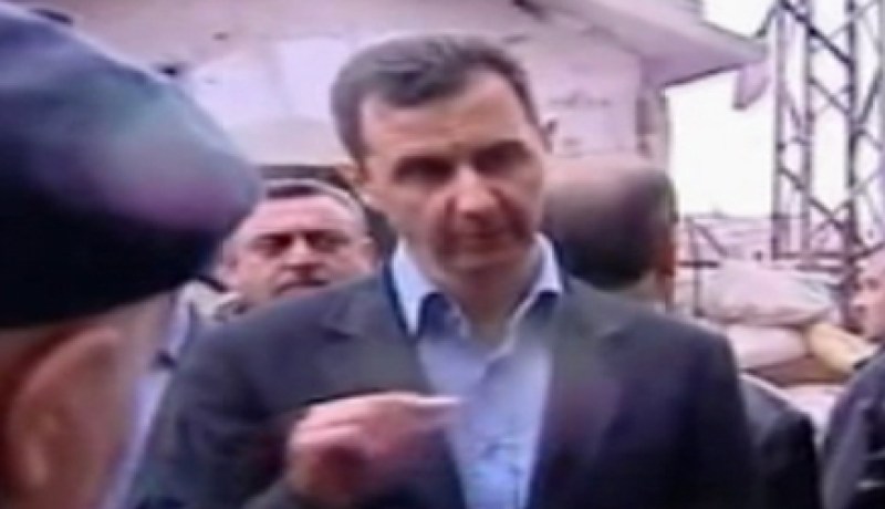 التلفزيون السوري يبث صورا للرئيس السوري بشار الاسد لدى استقباله موفدا ايرانيا