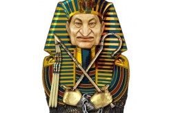 كاريكاتير مبارك بملابس فرعونية يثير الجدل بإسرائيل