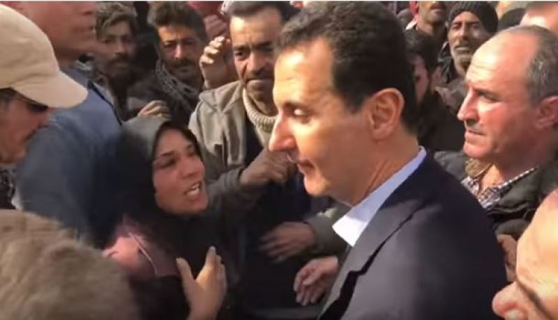 بالفيديو.. بشار الأسد يزور الغوطة الشرقية ويلتقي بأهالي المنطقة