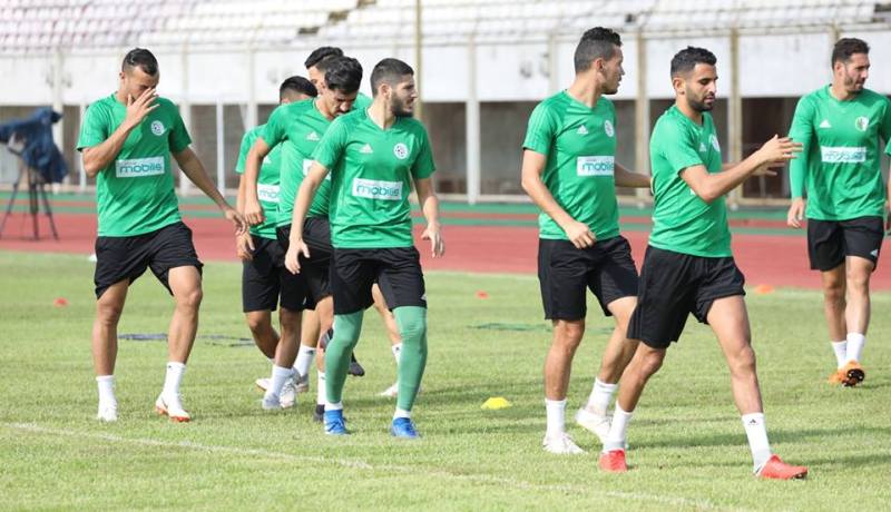 بالصور.. الحصة التدريبية الأخيرة للخضر قبل لقاء البنين