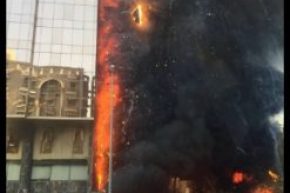 بالفيديو.. نشوب حريق في أحد الفنادق بمكة المكرمة